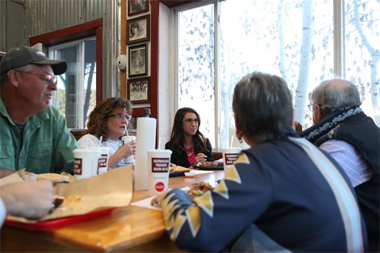 Boebert meets with Constituents in Diner