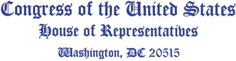 Congress of the United States. House of Representatives. Washington, DC 20515